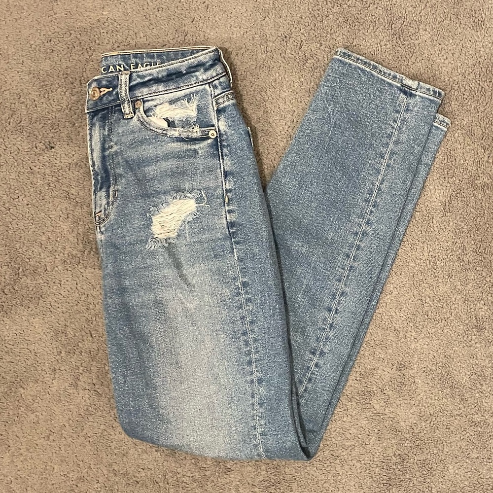American Eagle Outfitters Light Blue Straight Leg Jeans